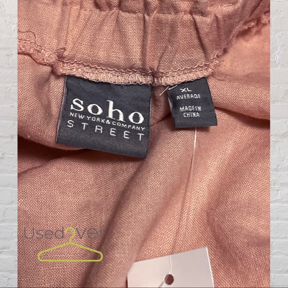 NY&CO SOHO ST. strapless Jumpsuit Pink SZ. XL/16 NWT - Picture 3 of 8